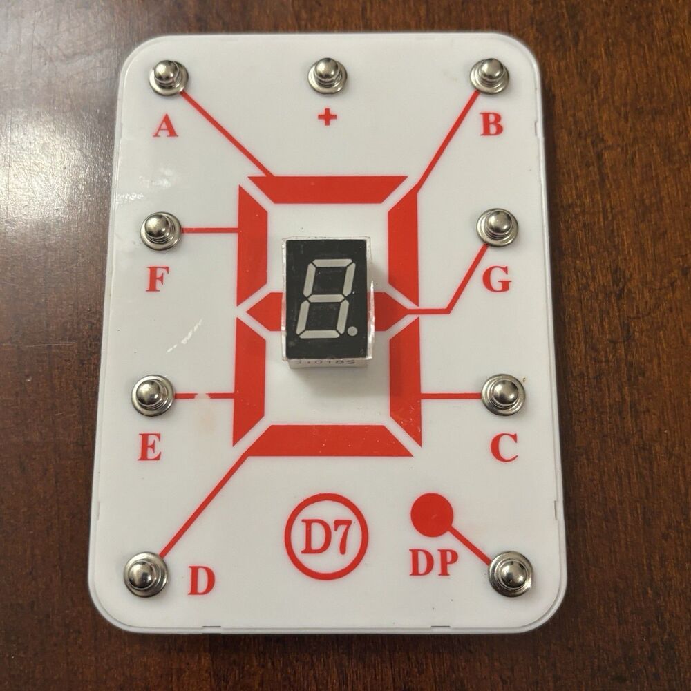 7-Segment LED Display Module D7 Snap Circuits Digital Component Educational Toy - Picture 3 of 4